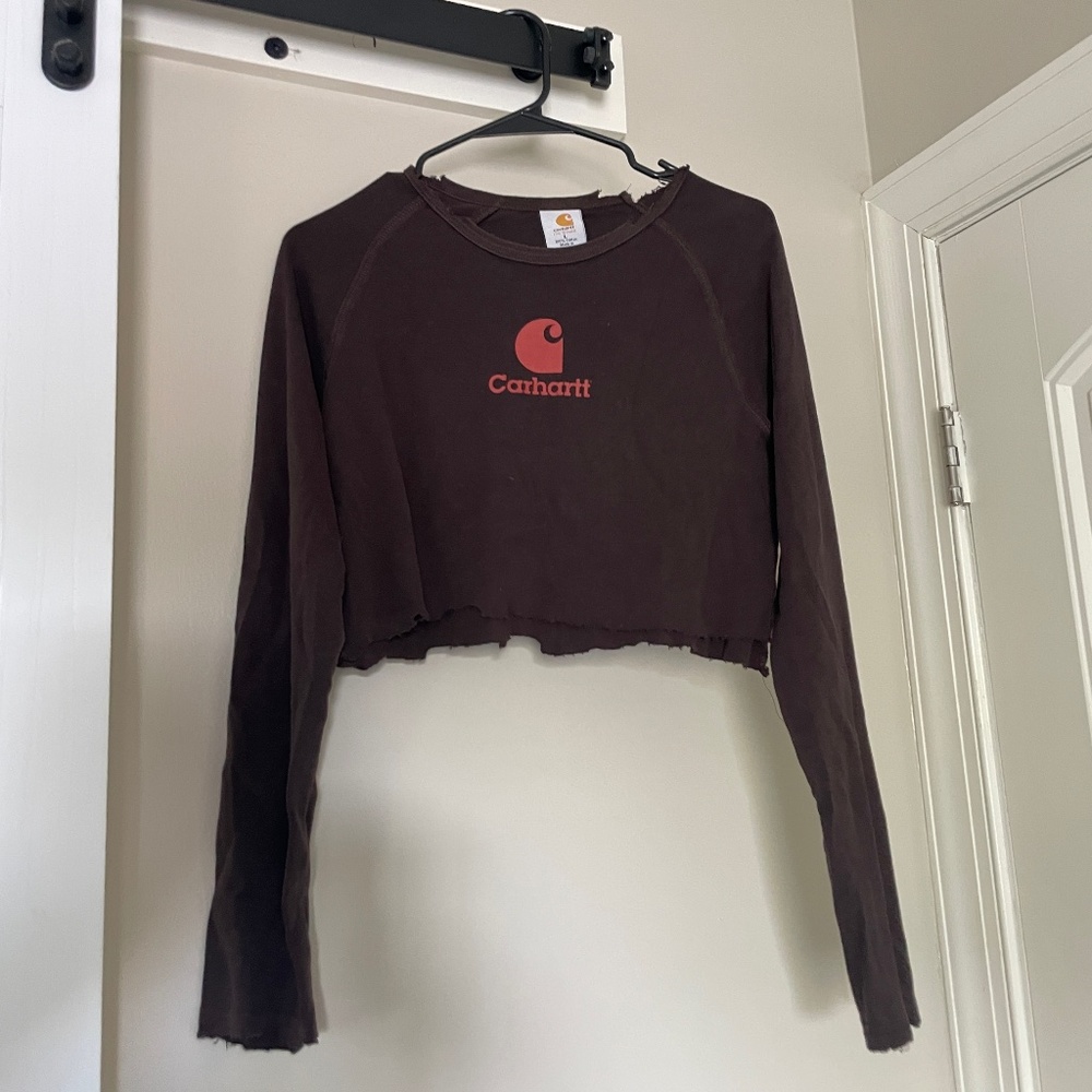 Vintage Carhartt Distressed Cropped Long Sleeve
